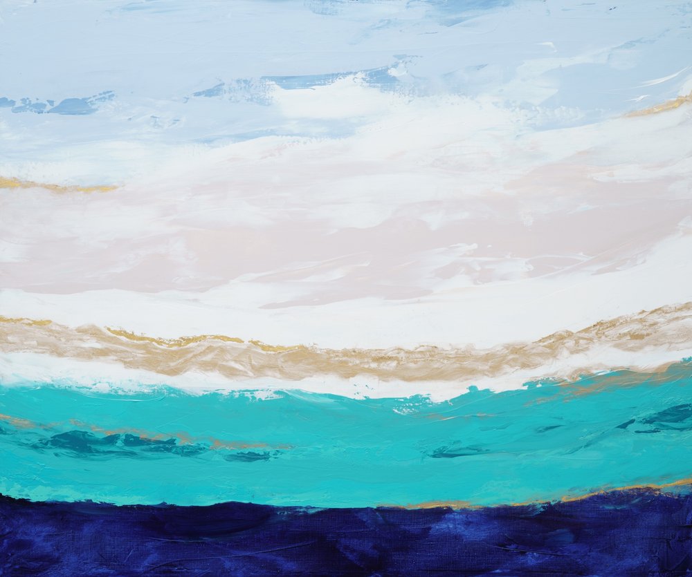 Teal Ocean Serenity by Françoise Wattré