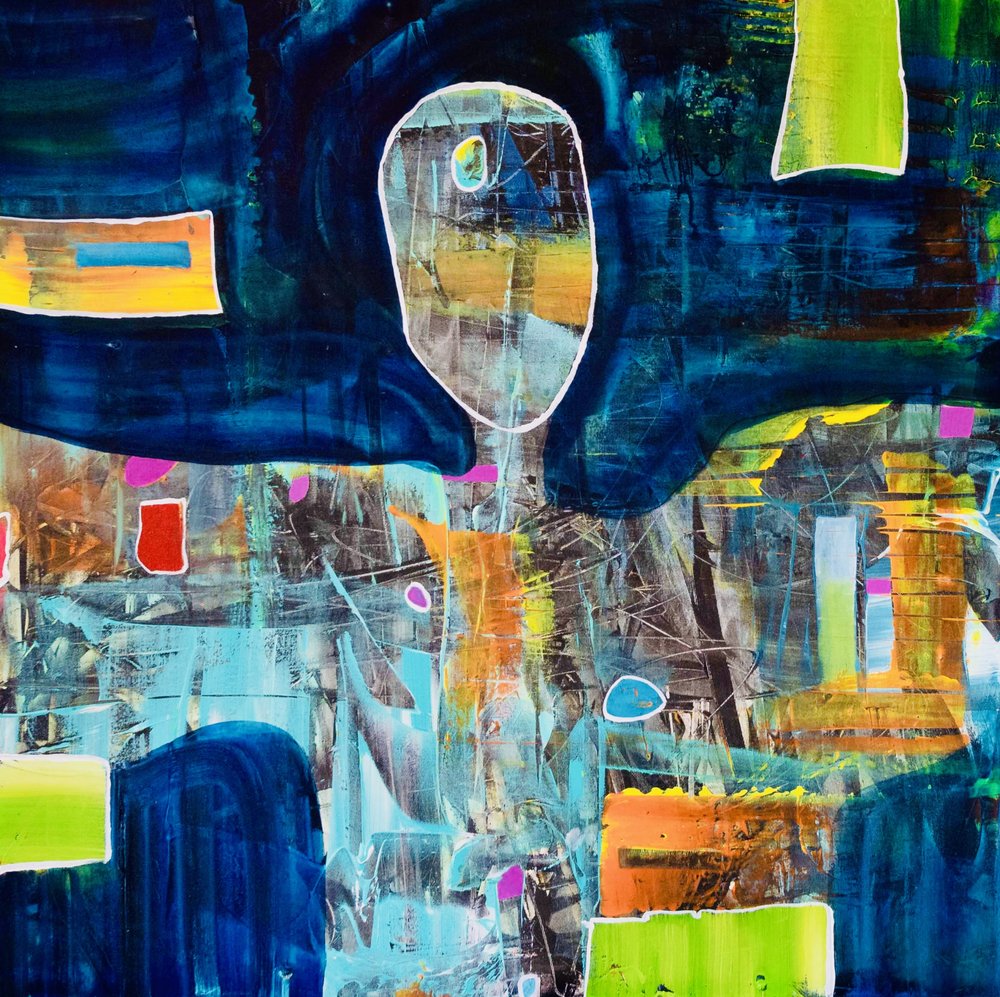 Vibrant Abstract Figure by Fredrik Olsen