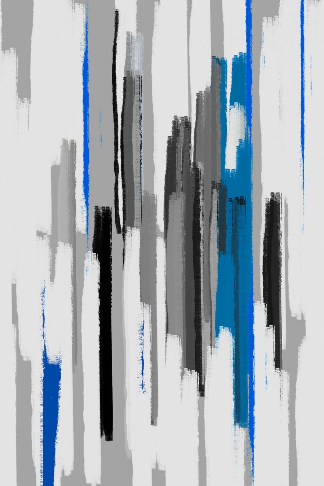 Abstract Blue Lines by Fun Qui