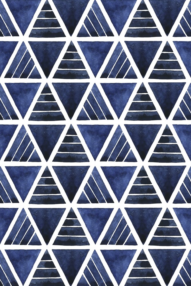 Indigo Triangle Pattern by Fun Qui