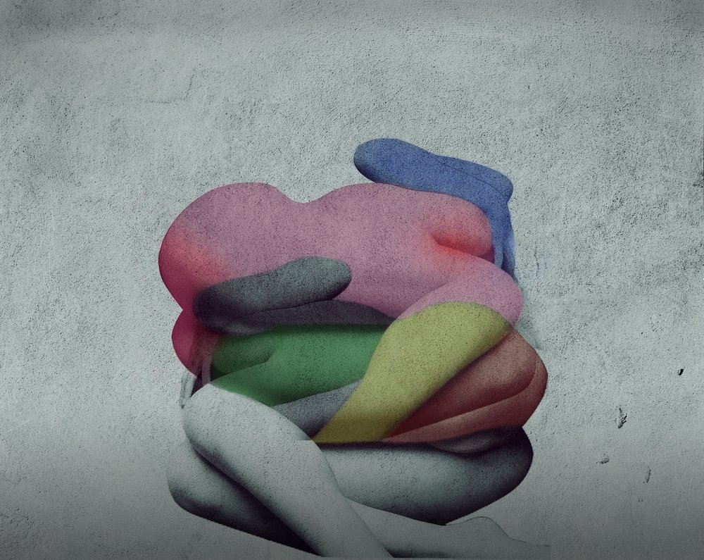 Colorful Abstract Embrace von Fuyuki Hattori