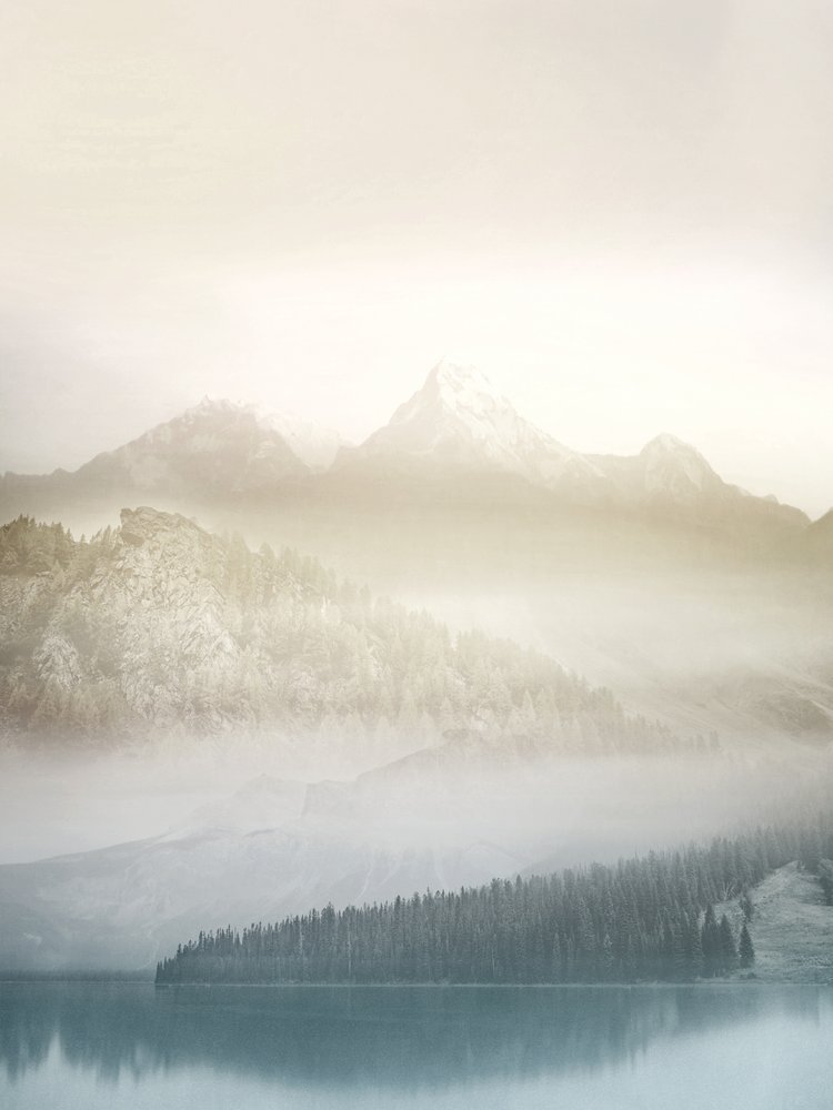 Misty Mountain Forest Lake by Gemma Bardot