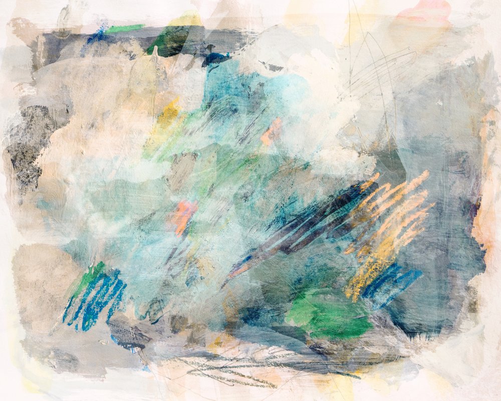 Serene Blue Green Abstract by Gemma Bardot