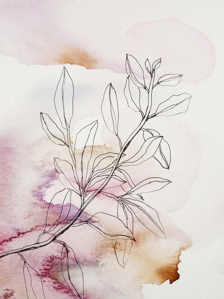 Soft Botanical Branch by Gemma Bardot