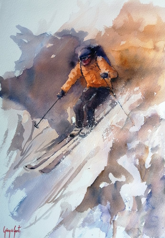 Dynamic Ski Descent by Giorgio Gosti