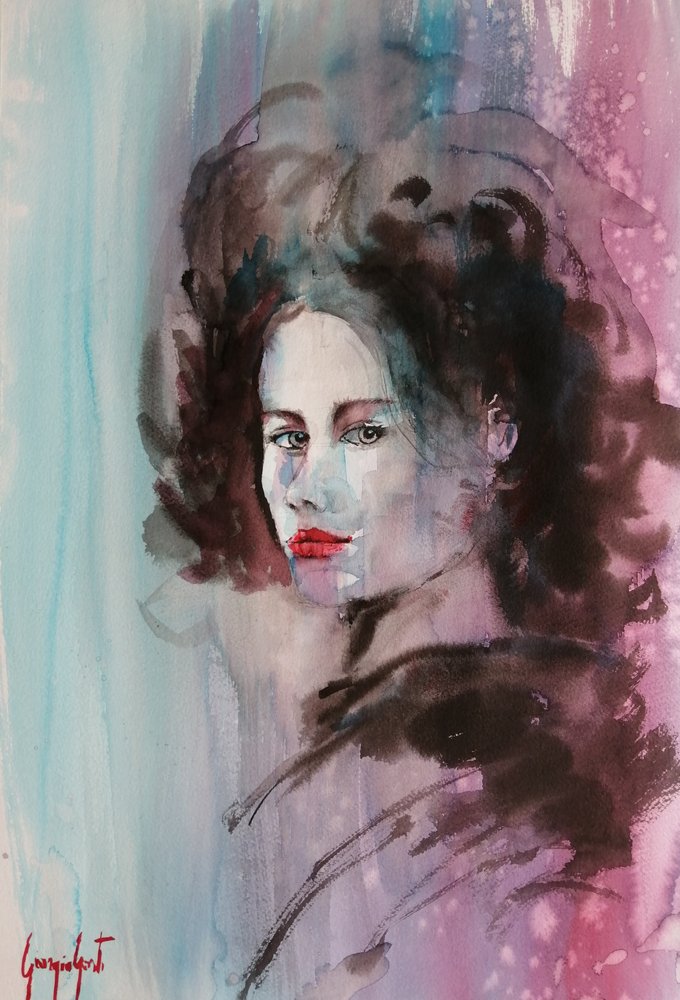 Expressive Watercolor Woman by Giorgio Gosti