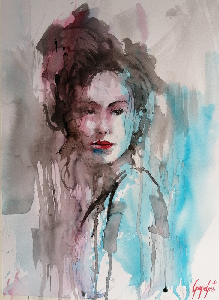 Expressive Woman Portrait by Giorgio Gosti