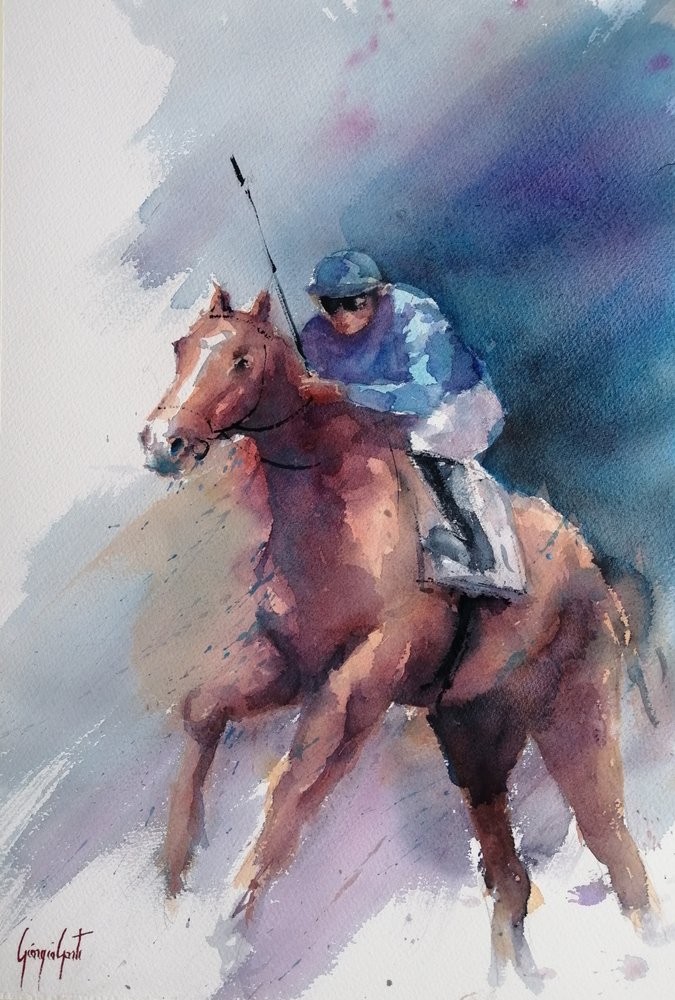 Galloping Racehorse by Giorgio Gosti