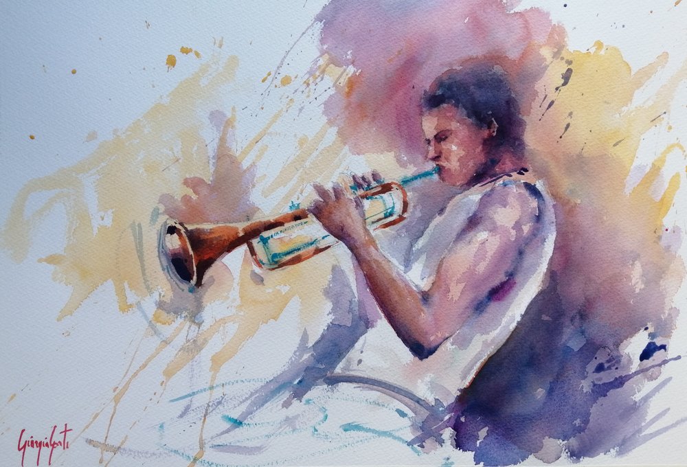 Jazz Trumpet Player by Giorgio Gosti