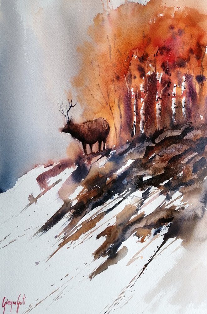 Majestic Autumn Elk by Giorgio Gosti