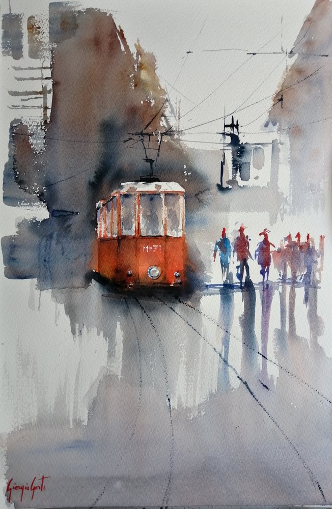 Orange City Tram by Giorgio Gosti
