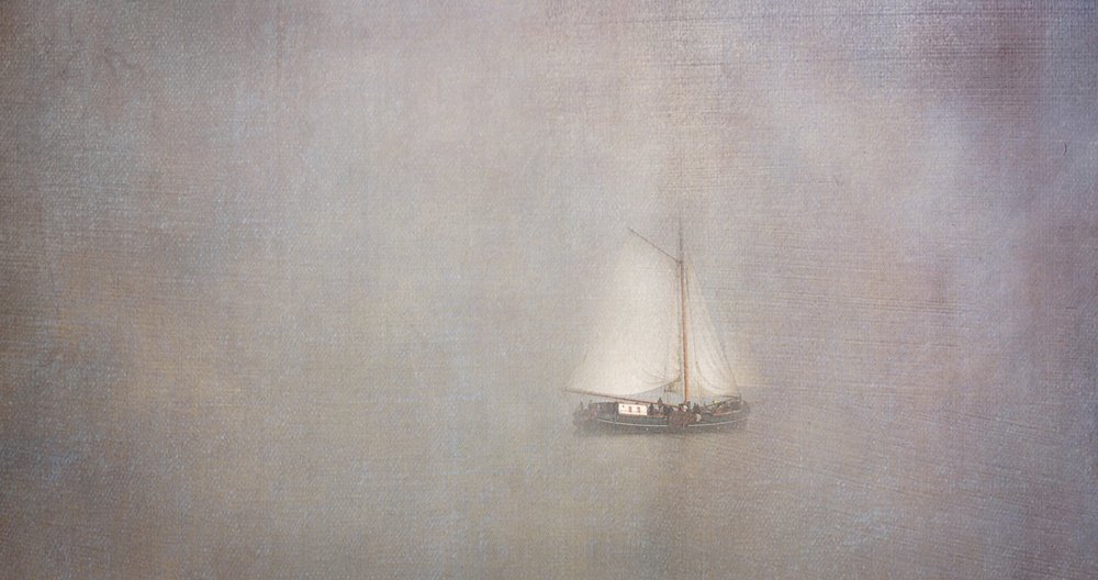 Sailboat In The Mist by Greetje van Son
