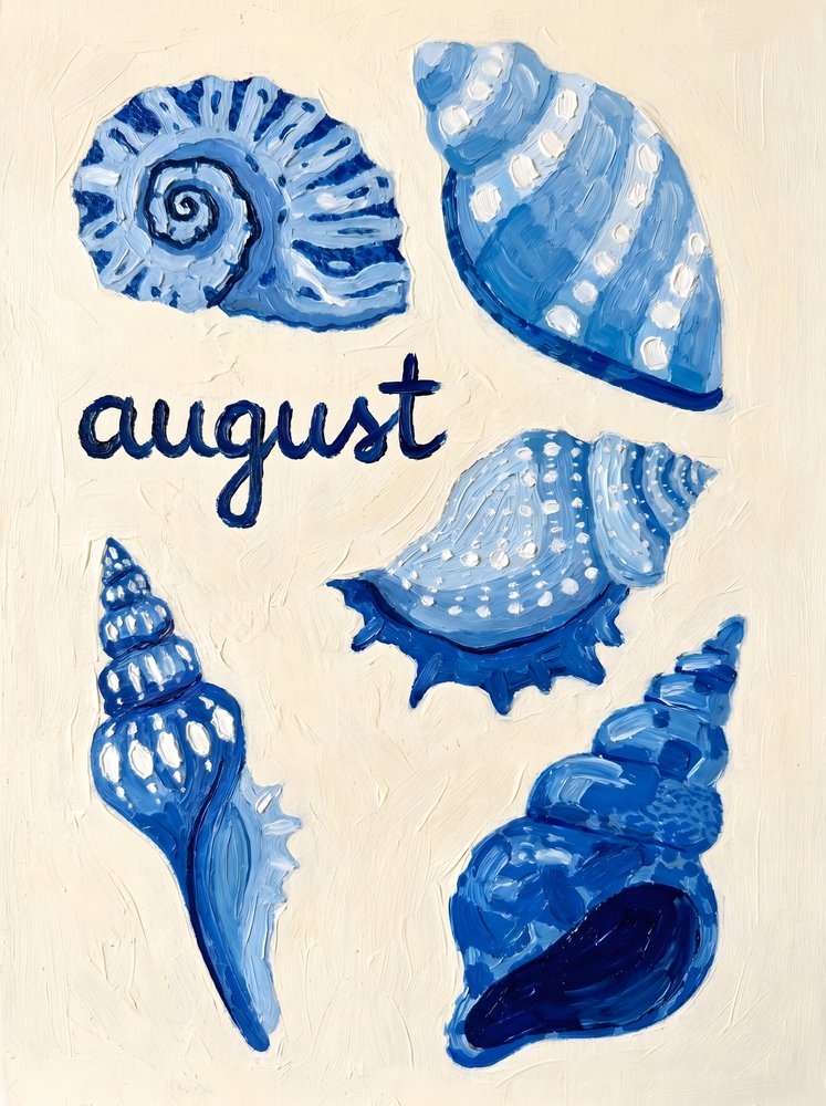 Blue August Seashells by HUGO