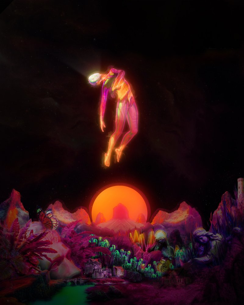 Vibrant Cosmic Ascent by Halit Benli