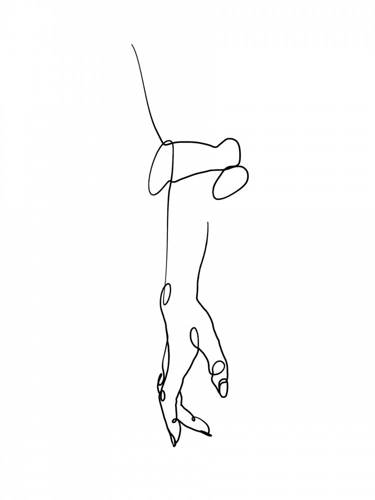 Continuous Line Hand by Hanna Lee Tidd