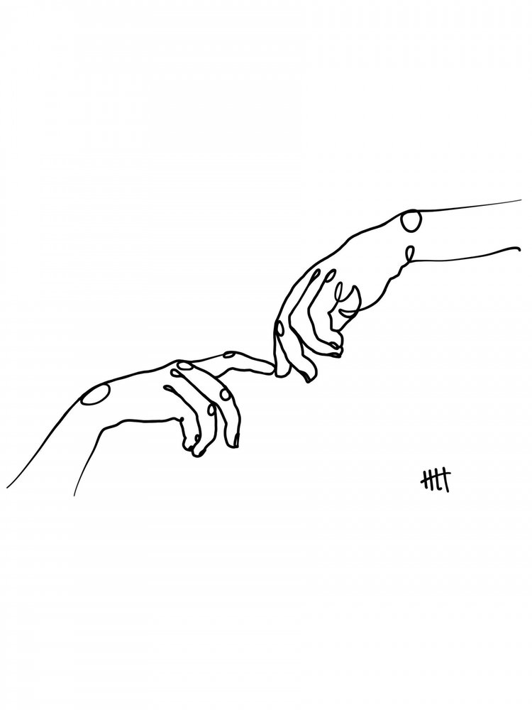Minimalist Hand Touch by Hanna Lee Tidd