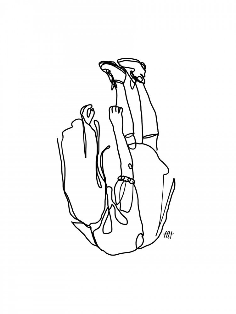 Minimalist Inverted Figure by Hanna Lee Tidd