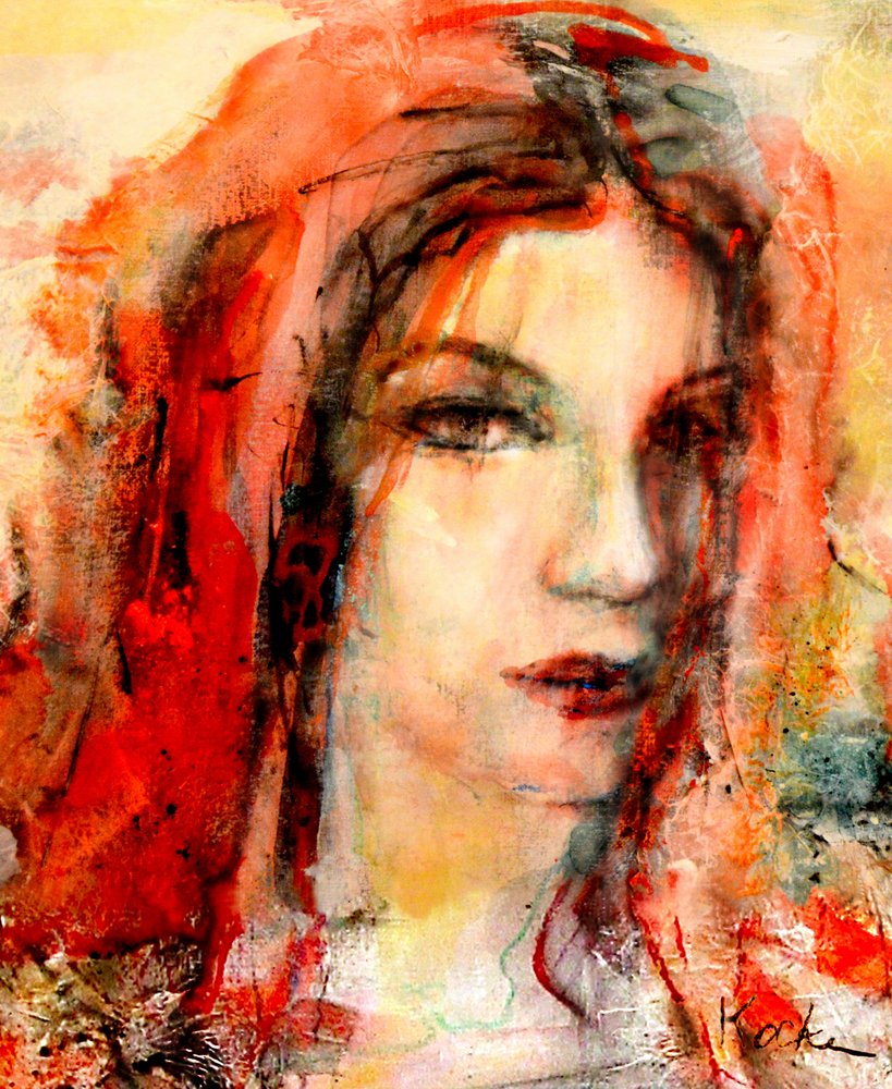 Vibrant Expressive Portrait by Hein Kocken