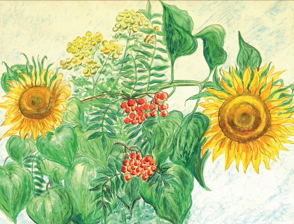 Sunflowers Autumn Berries by Ida Publishing