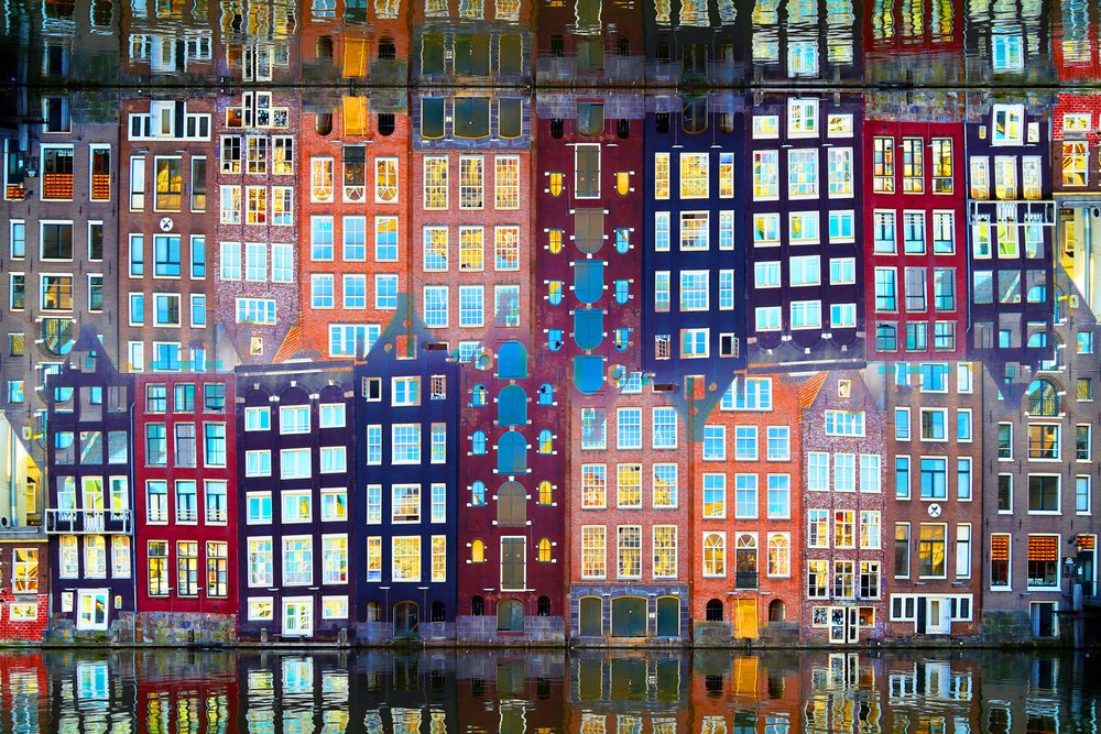 Illuminated Canal Houses by Igor Shrayer