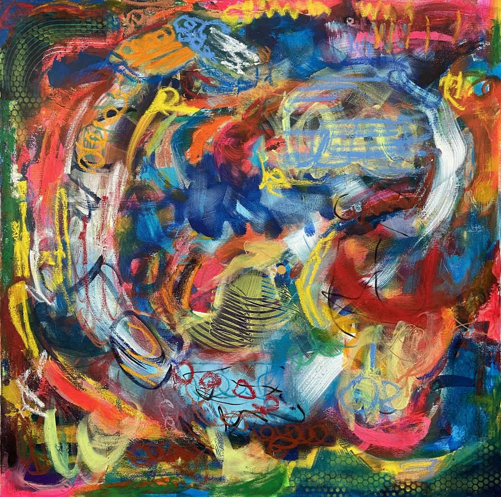Vibrant Dynamic Abstract by Irene Chua