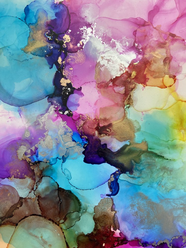 Vibrant Fluid Abstract by Irene Chua