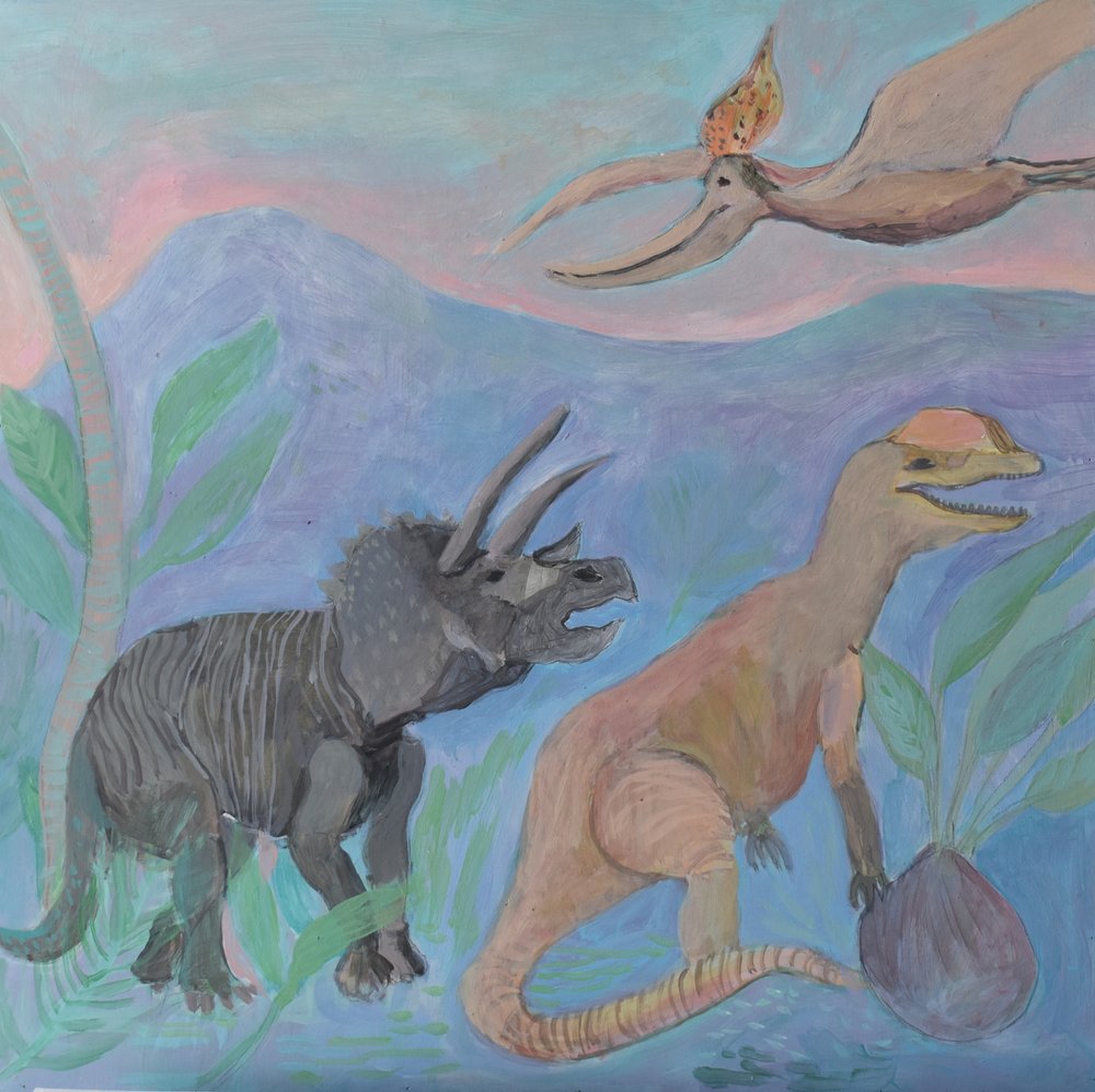Ancient Jungle Dinosaurs by Iria Fernandez