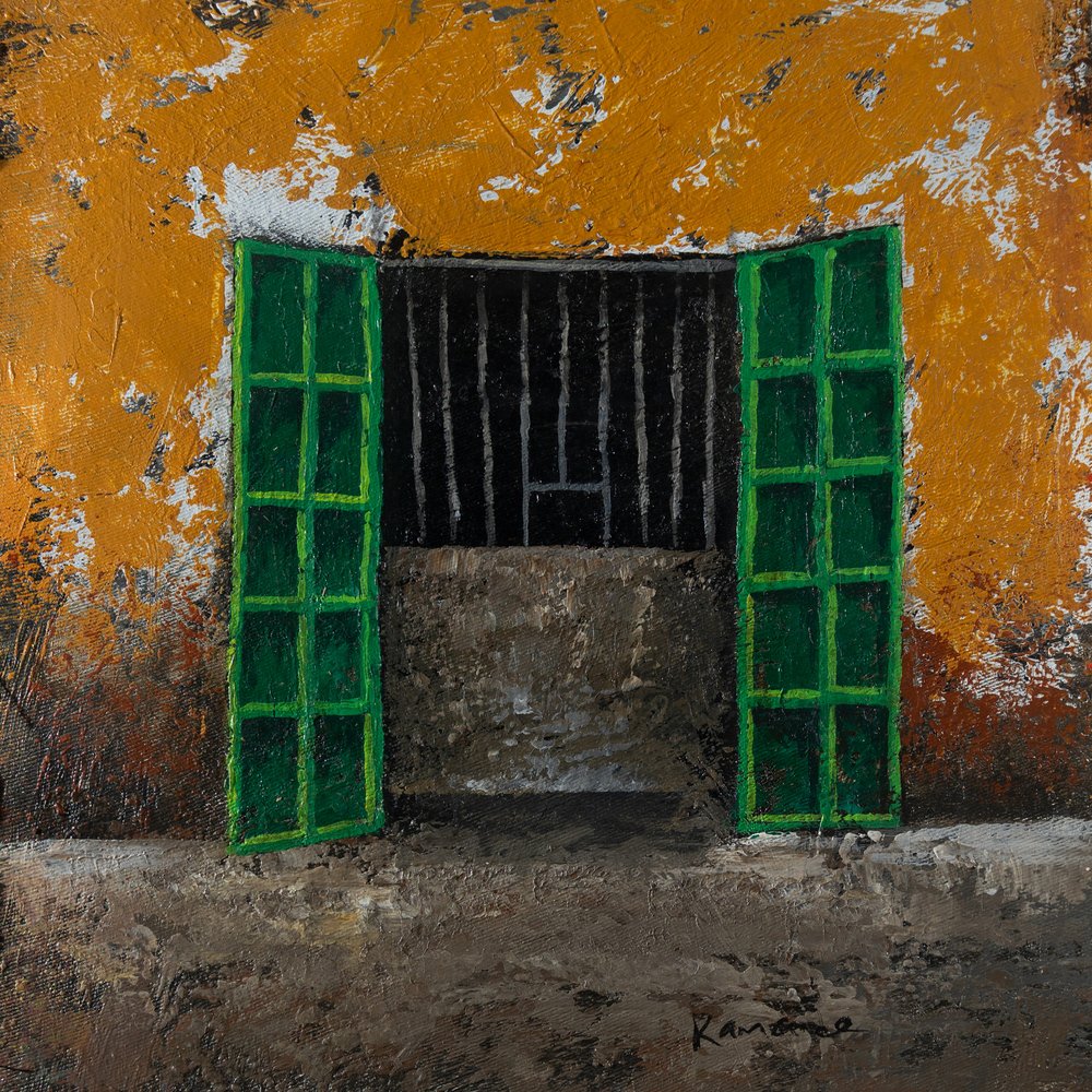 Rustic Green Doorway by James Kamande