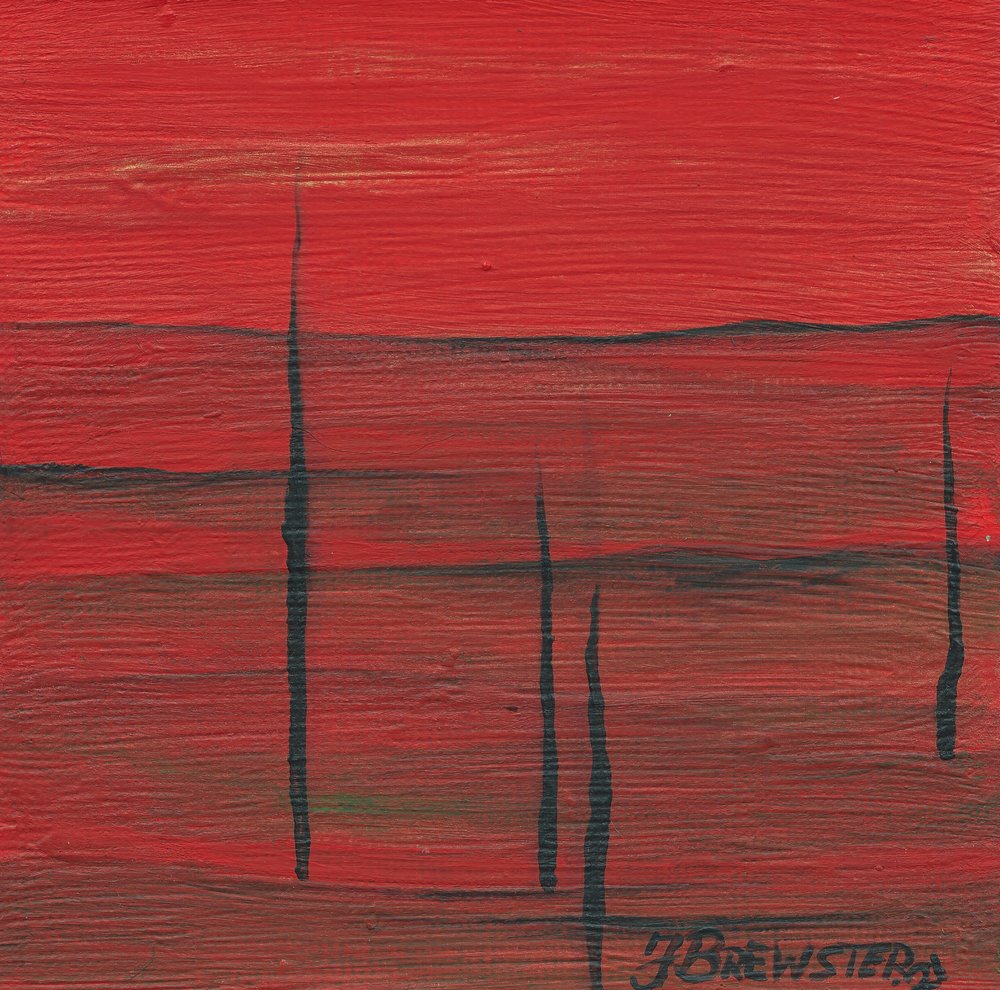 Abstract Red Landscape by Janine Brewster