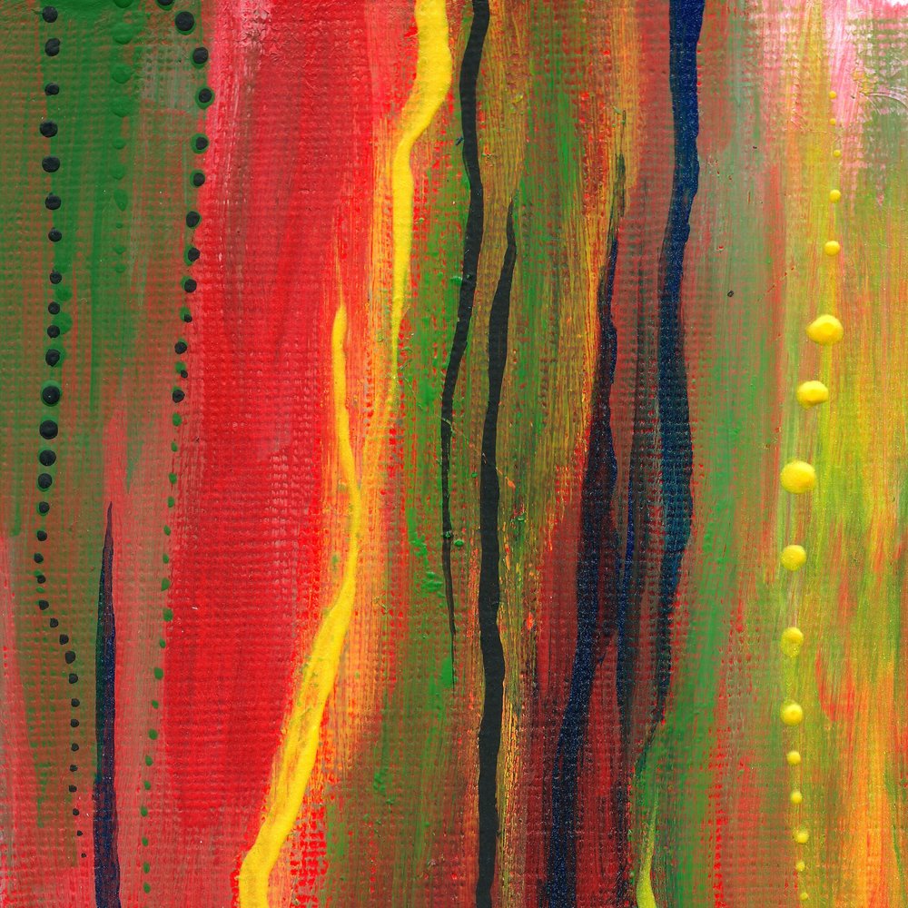 Vibrant Abstract Drips by Janine Brewster