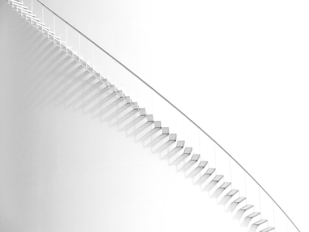 Modern Staircase Shadows by Jeffrey Hummel