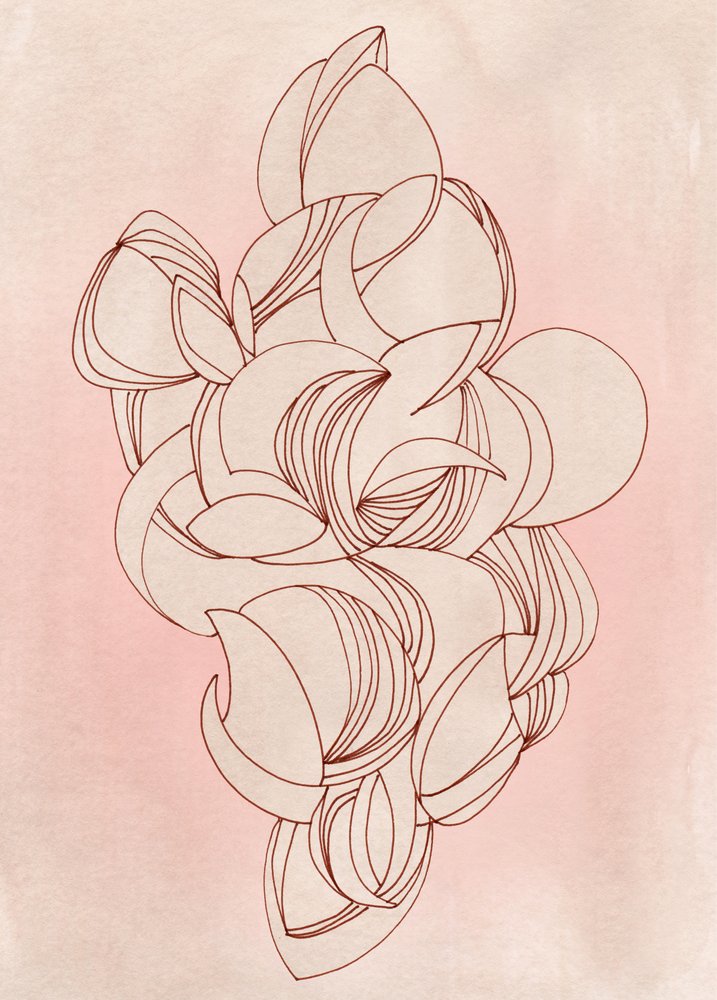 Flowing Blush Forms by Jenja Braun