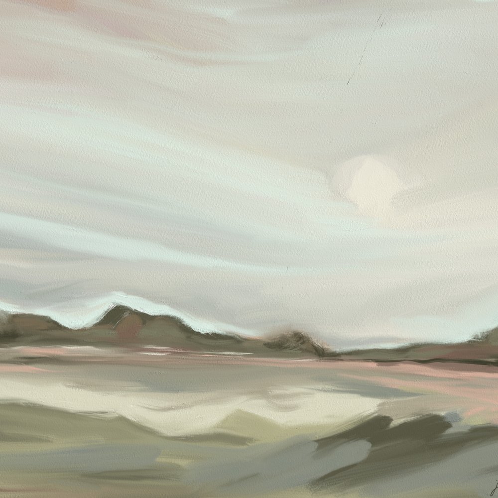 Muted Mountain Lake by Jenna Alheit