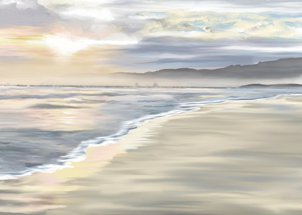 Serene Coastal Dawn by Jenna Alheit