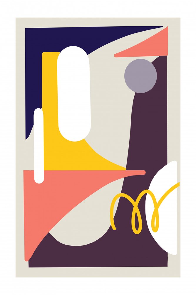 Colorful Abstract Forms by Jilli Darling