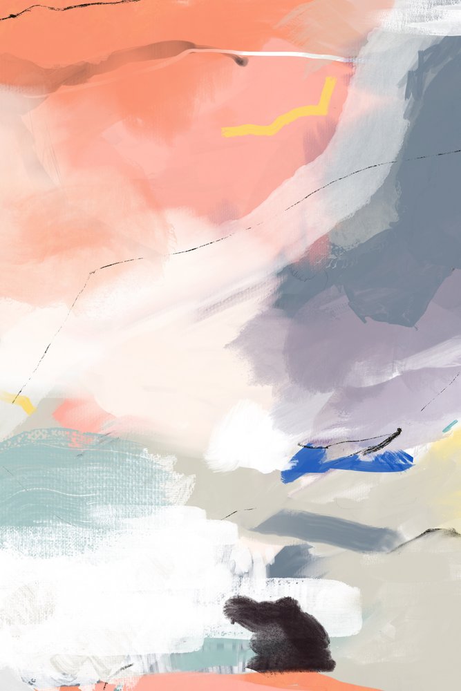 Modern Pastel Abstract by Jilli Darling