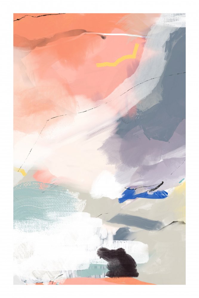 Soft Hues Abstract by Jilli Darling