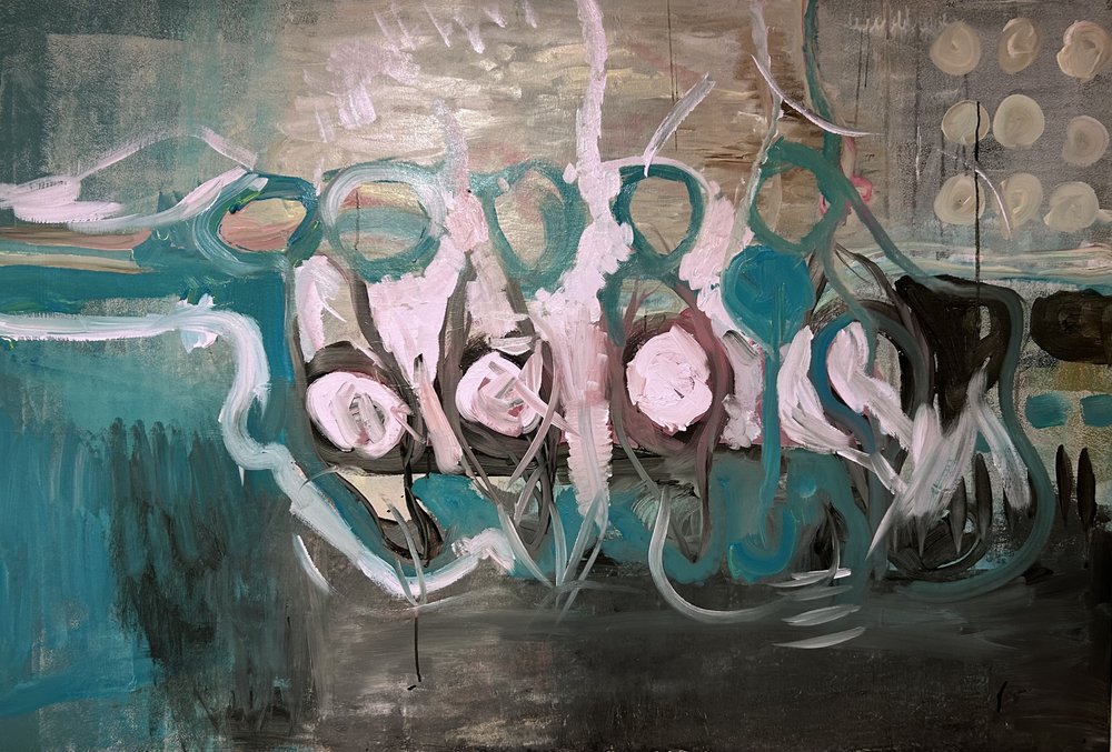 Teal Organic Forms by Joackim Schou Dahle