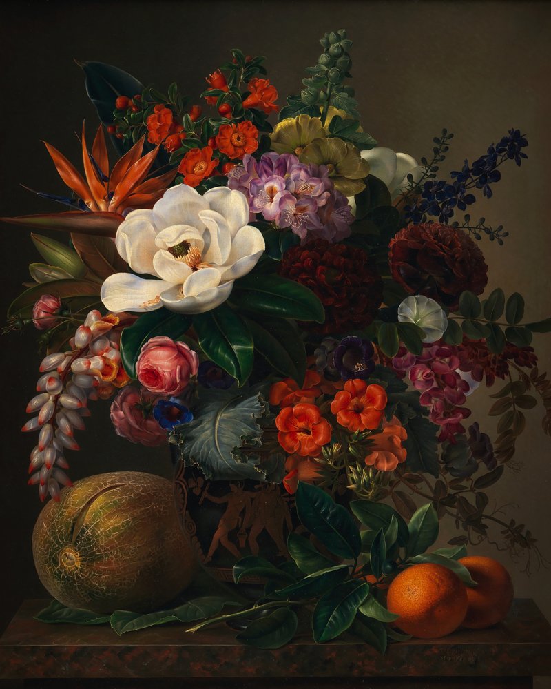 A Vase With Flowers by Johan Laurentz Jensen