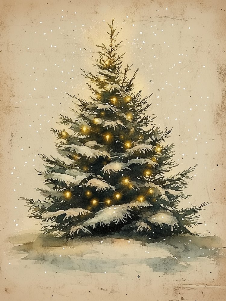 Snowy Christmas Tree by Jolly and Dash