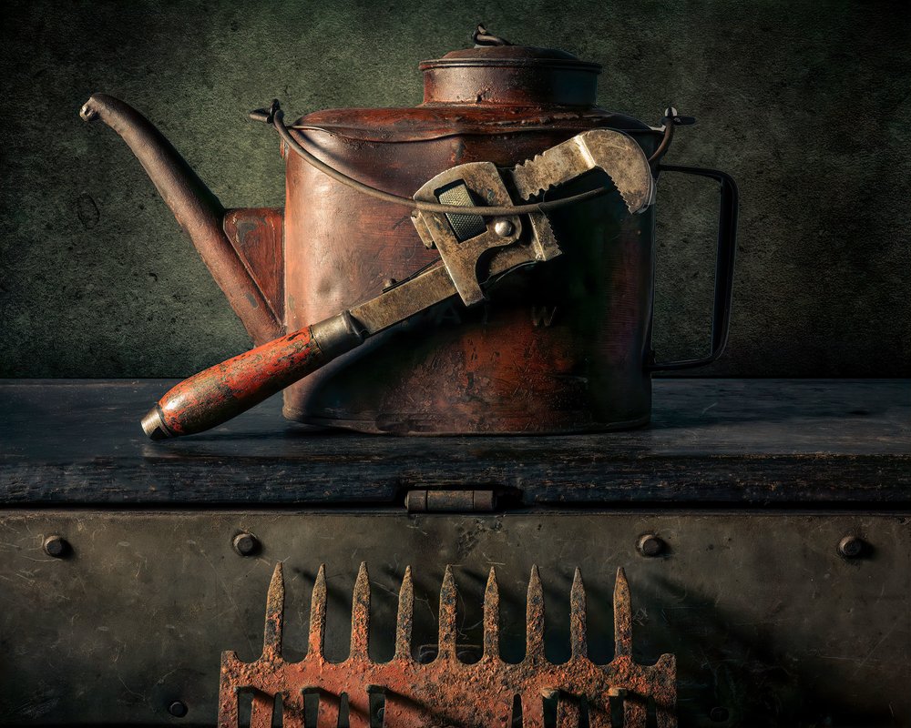 Rustic Tools Still Life by Jon  Kinney