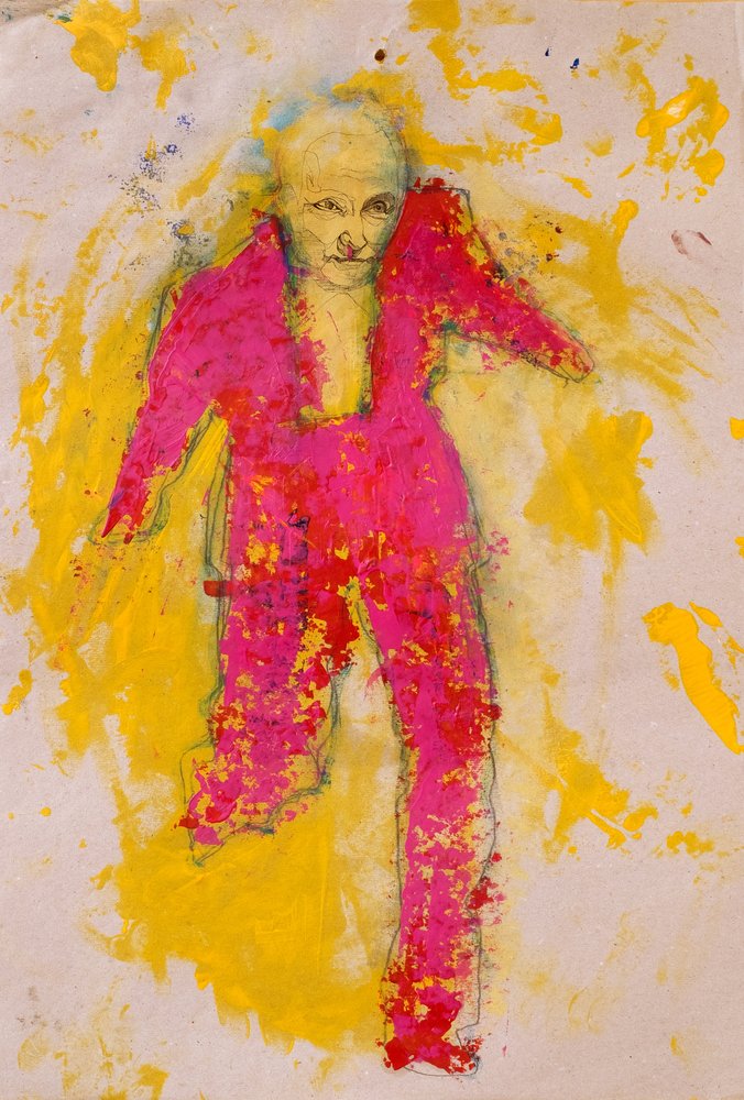 Vivid Pink Figure by Joshua Hoskins