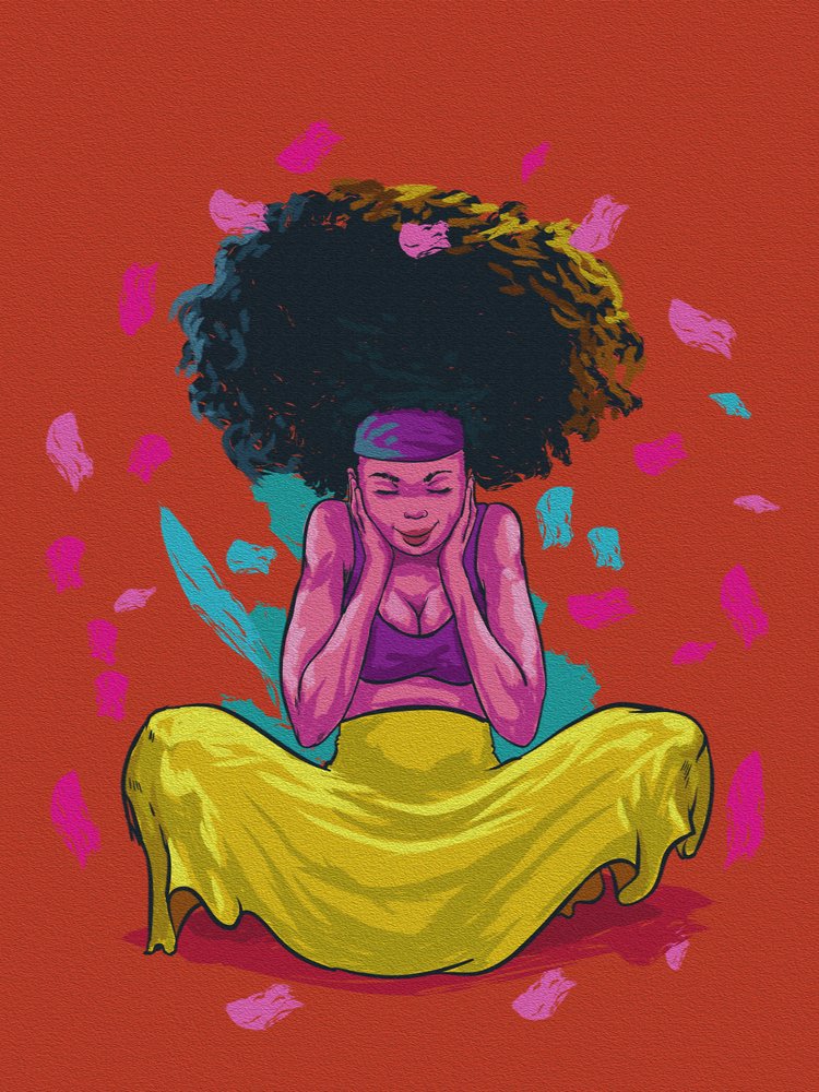 Vibrant Afro Serenity by Joshua msonthe