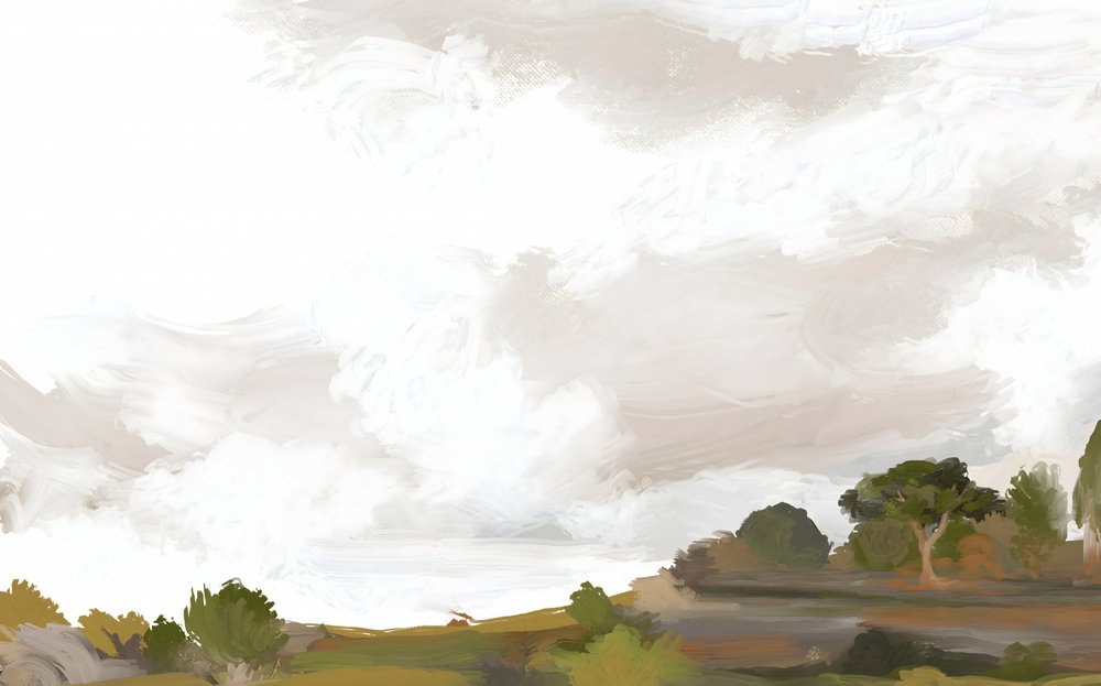Calm Impressionist Landscape by Josie George