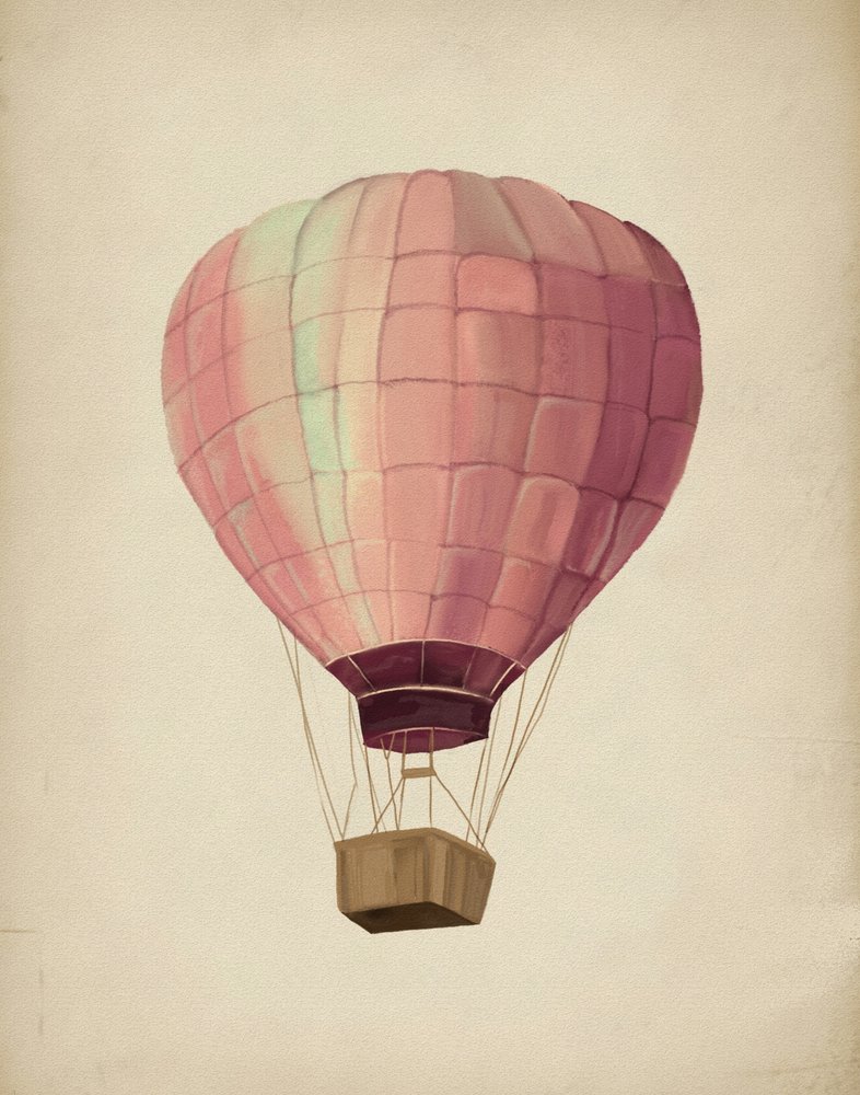 Dreamy Pink Balloon by Josie George