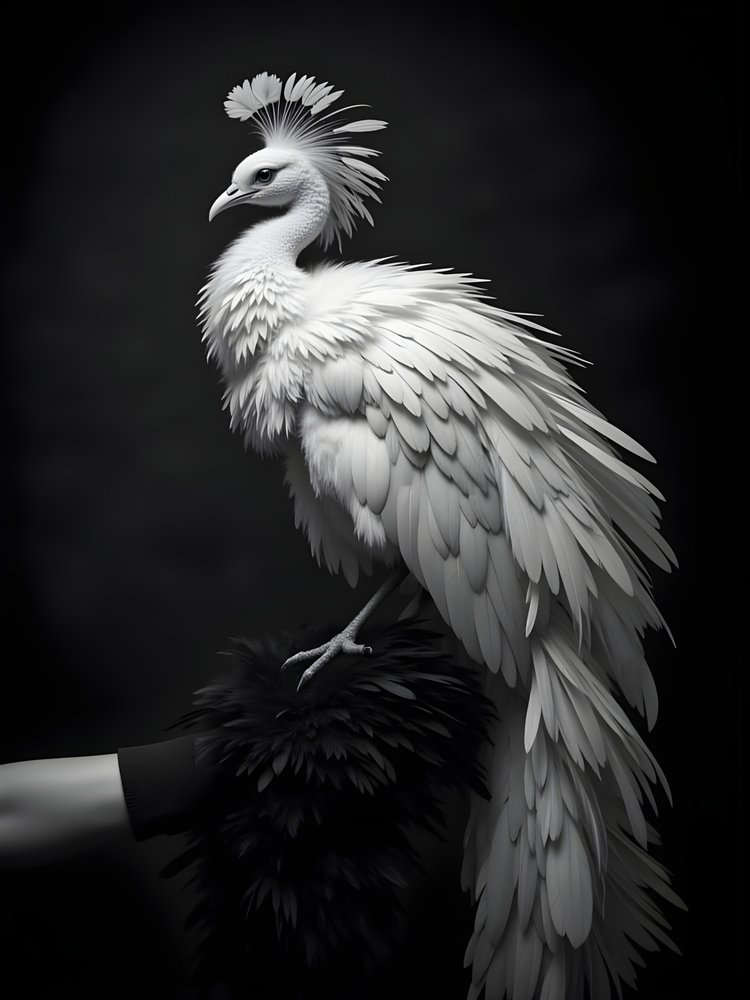 White Peacock Majesty by Josie George