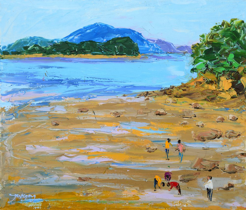 Beachcombers At Low Tide by Jukyong Park