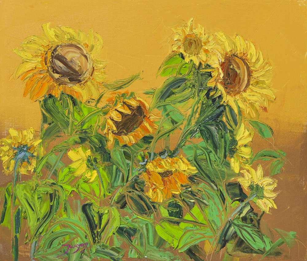 Golden Sunflowers by Jukyong Park