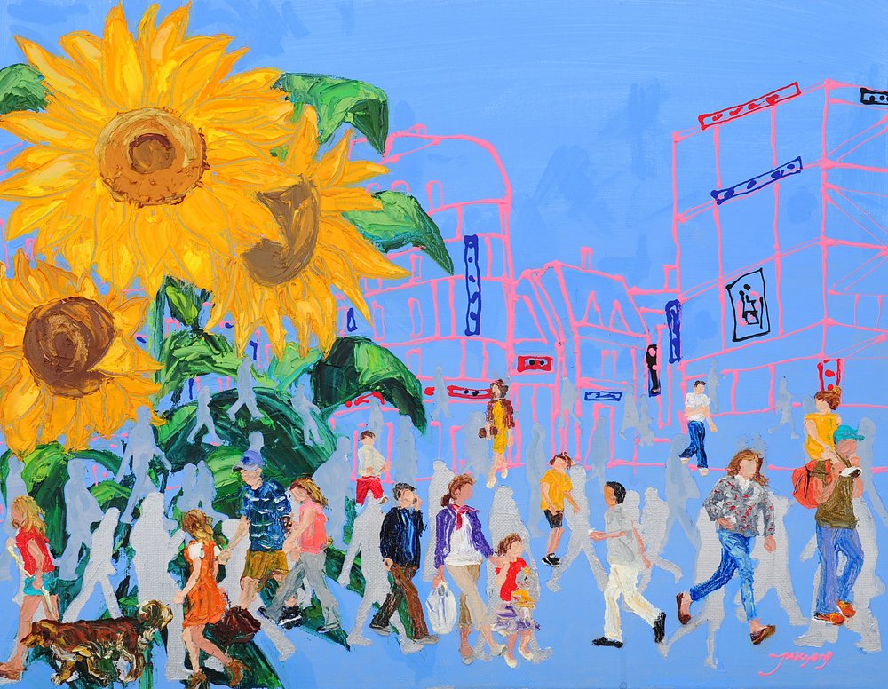Urban Sunflower Stroll by Jukyong Park