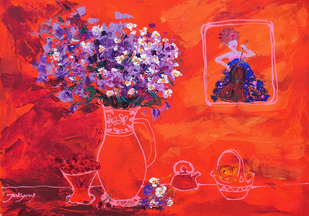 Vibrant Floral Still Life by Jukyong Park